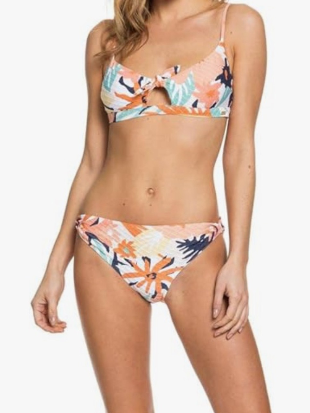 Roxy Swim the Sea Bralette Top and Bikini Bottoms, size small
